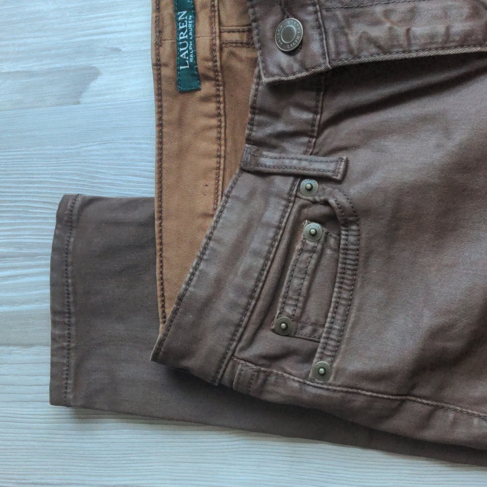 Ralph Lauren Brown premier skinny ankle Ralph Lauren jeans size 4 - Picture 5 of 16